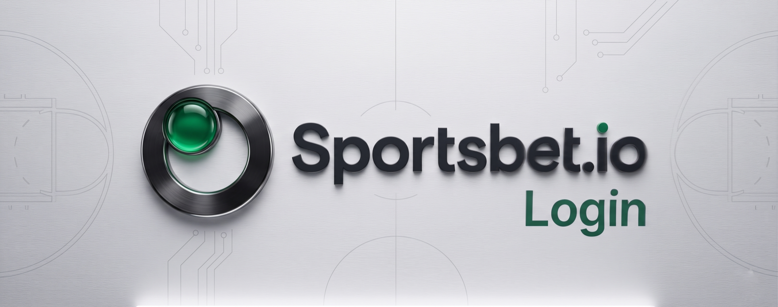 Sportsbet.io Login logo on a light technical background